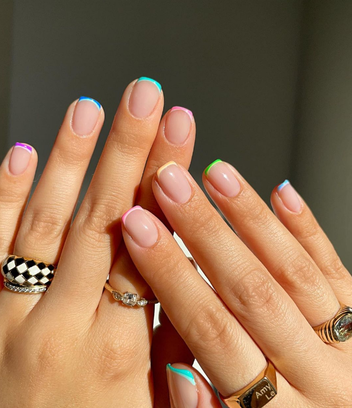 Colorful French Tips 